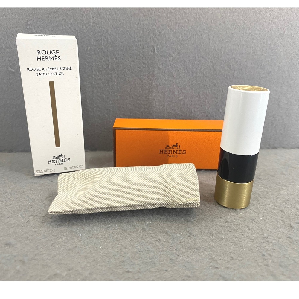 Hermes Rouge Hermes Magnetic Lipstick Sleeve & Box 0.12oz  Refillable PRISTINE
